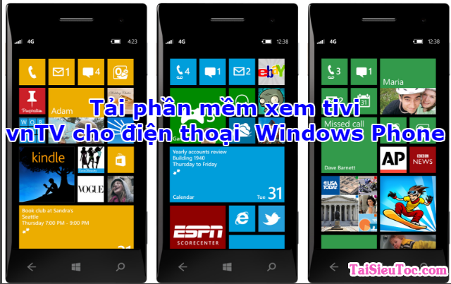 Tải phần mềm xem tivi – vnTV cho Windows Phone