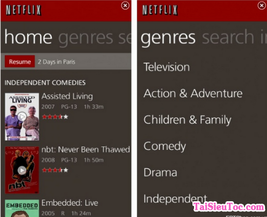 Tải Netflix - Phần mềm xem tivi free cho Windows Phone + Hình 2