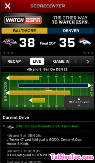 Tải ESPN Score Center - Ứng dụng xem tin thể thao cho Windows Phone + Hình 2