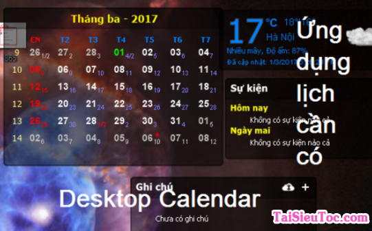 Tải phần mềm xem lịch DesktopCalendar cho máy tính Windows + Hình 6