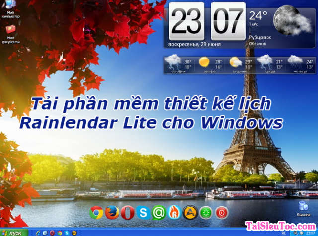 Tải Rainlendar Lite – Phần mềm thiết kế lịch cho Windows