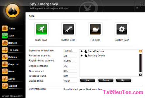 Tải và Cài đặt phần mềm diệt Virus Spy Emergency cho máy tính + Hình 3